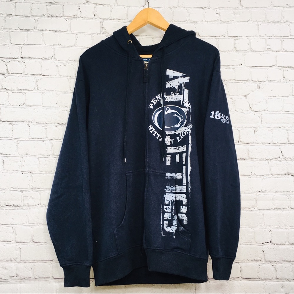 Pennsylvania State hooded hoodie zip down sweatshirt  Medium